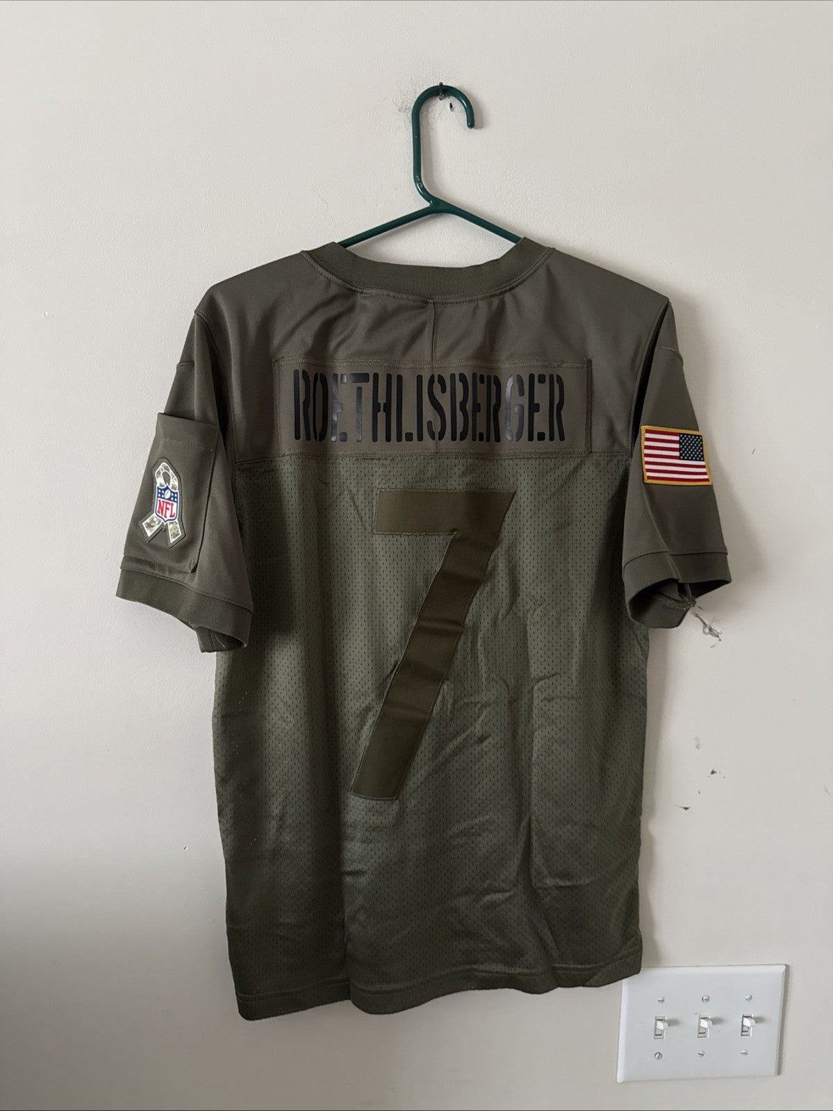 Men’s Nike Ben Roethlisberger #7 Steelers Salute to Service Lmtd Jersey Sz S - Kyle’s Football Cards