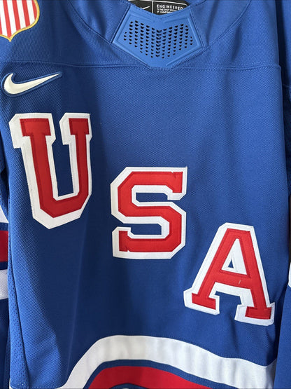 Men’s Nike Brady Tkachuk #7 Team USA 2026 Winter Olympics Jersey Size S NWT RARE - Kyle’s Football Cards
