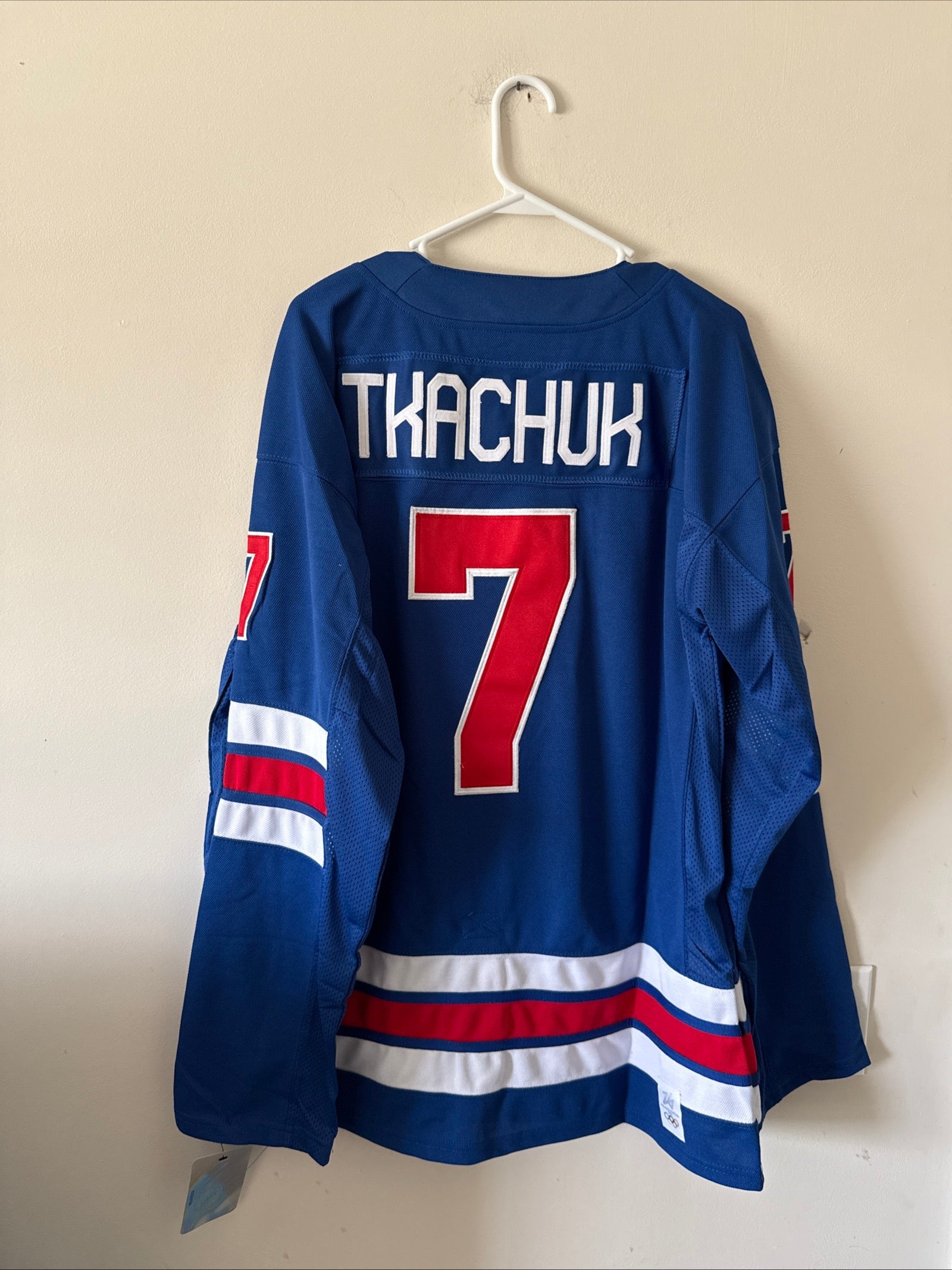 Men’s Nike Brady Tkachuk 7 Team USA 2026 Winter Olympics Jersey Size XL - RARE - Kyle’s Football Cards
