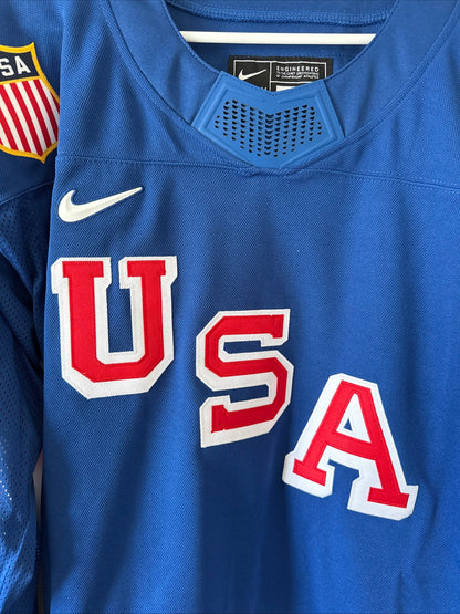 Men’s Nike Brady Tkachuk 7 Team USA 2026 Winter Olympics Jersey Size XL - RARE - Kyle’s Football Cards