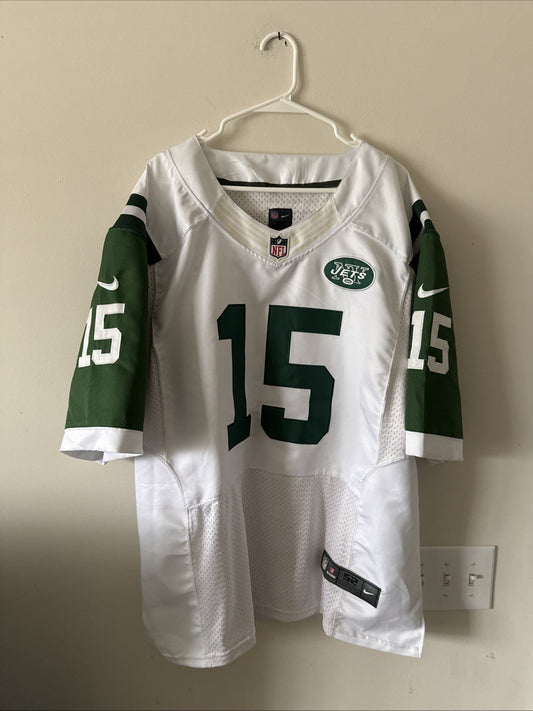 Men’s Nike Brandon Marshall 15 New York Jets NFL Jersey Sz 52 - White RARE - Kyle’s Football Cards