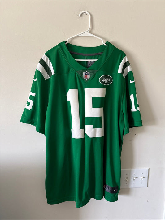 Men’s Nike Brandon Marshall 15 New York Jets Vapor Limited Jersey Sz 2XL - RARE - Kyle’s Football Cards