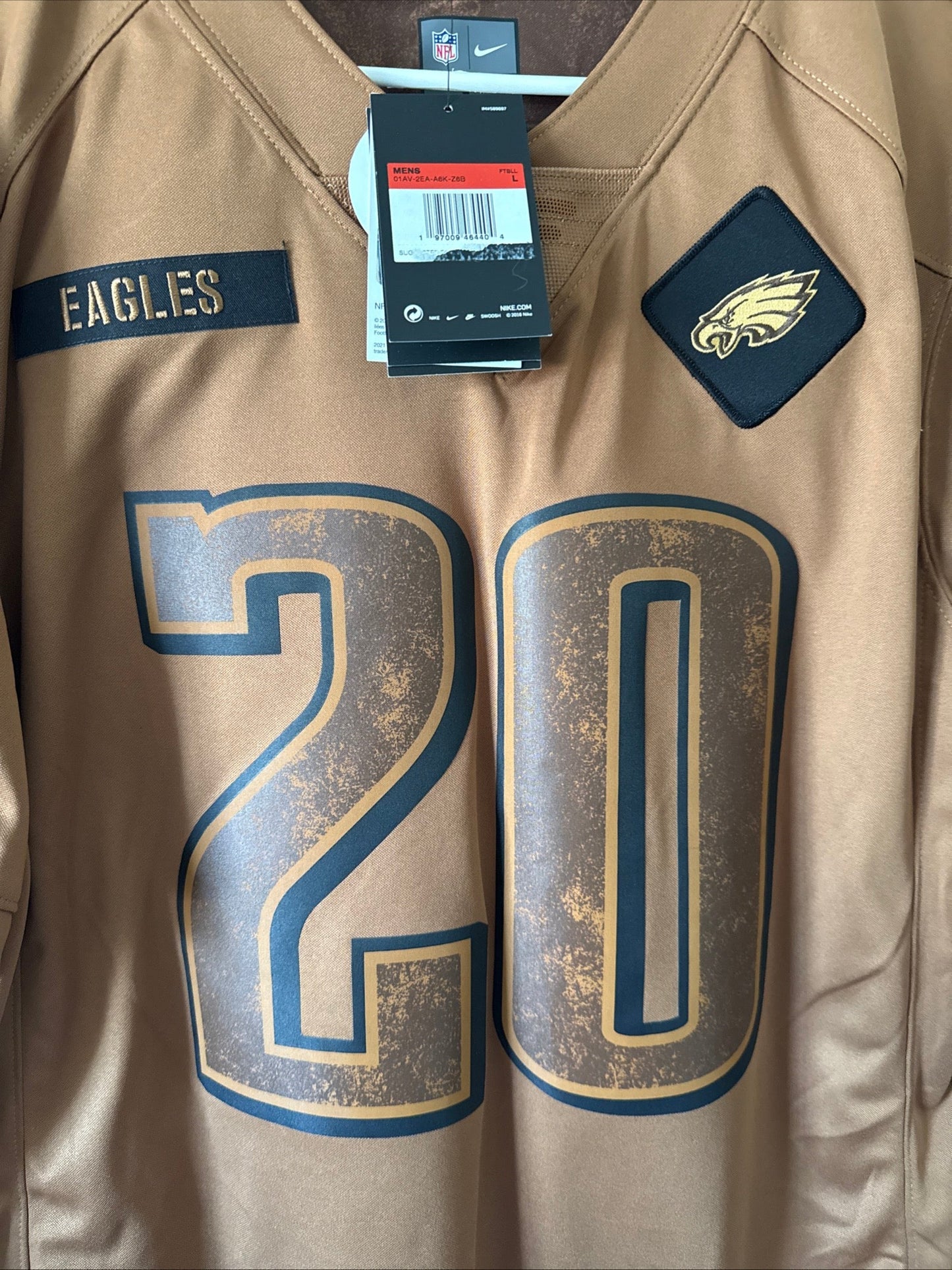 Men's Nike Brian Dawkins 20 Eagles Salute To Service NFL Jersey Sz L - NWT RARE - Kyle’s Football Cards