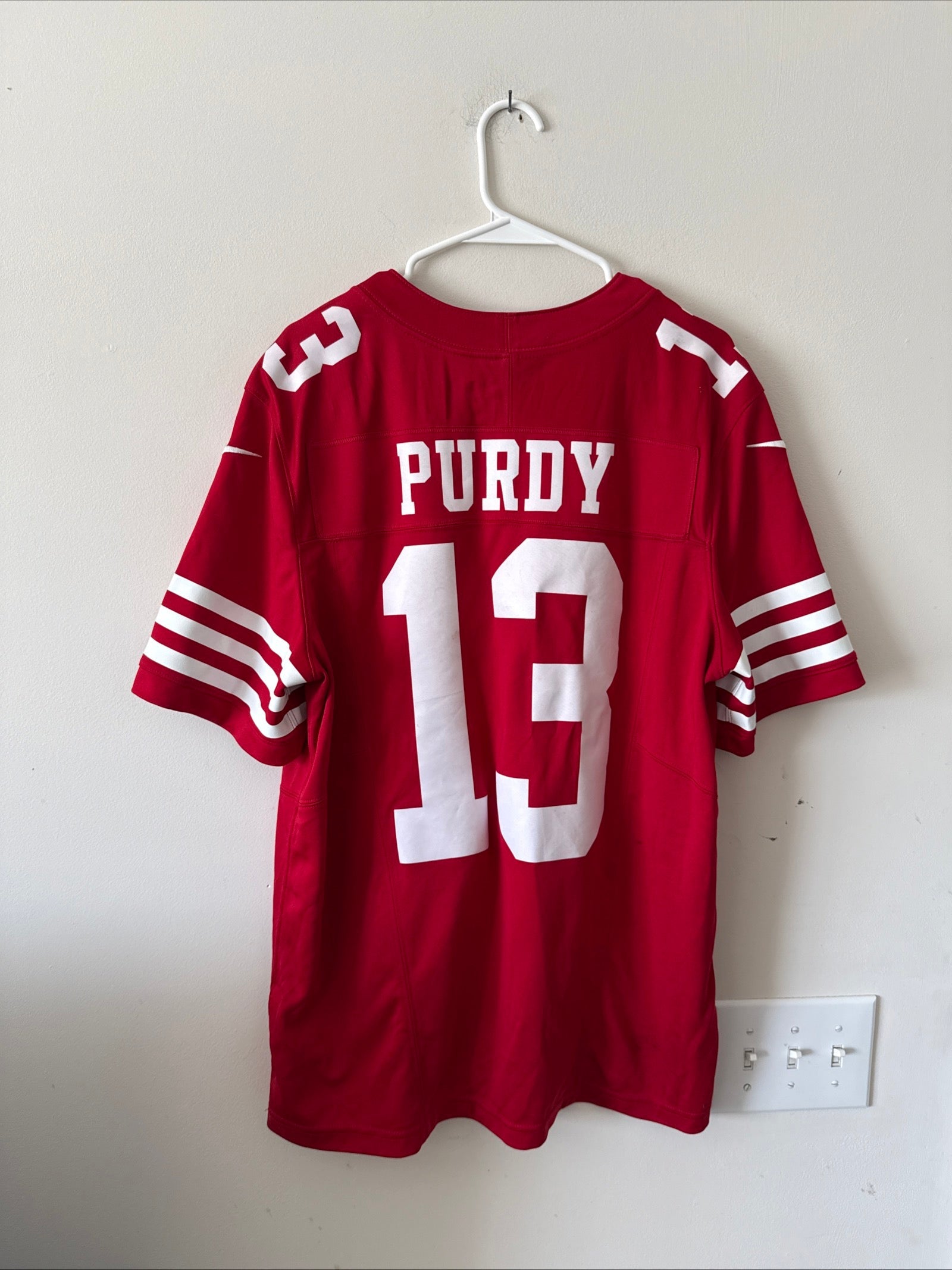 Men's Nike Brock Purdy 13 San Francisco 49ers Vapor Lmtd NFL Jersey Sz L - RARE - Kyle’s Football Cards