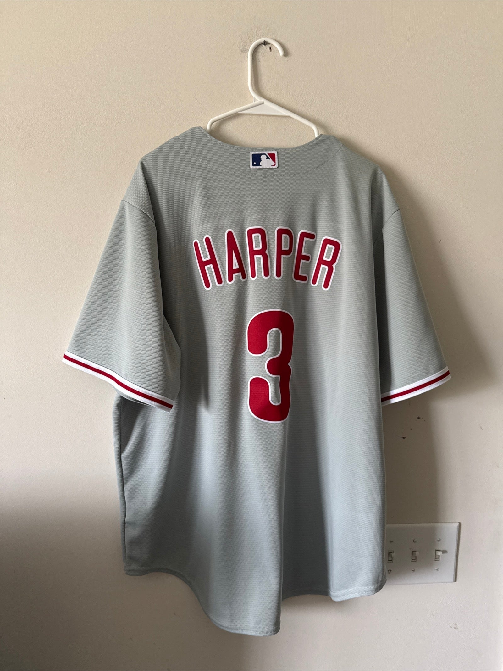 Men's Nike Bryce Harper 3 Philadelphia Phillies Road MLB Jersey Sz XL - RARE - Kyle’s Football Cards