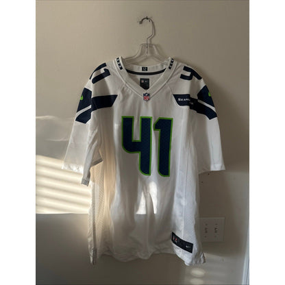 MEN’S NIKE BYRON MAXWELL 41 SEATTLE SEAHAWKS SIGNED ON FIELD JERSEY SZ XL RARE - Kyle’s Football Cards