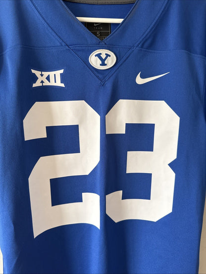 Men’s Nike BYU Cougars 23 Untouchable Football Replica Jersey Sz S - Blue RARE - Kyle’s Football Cards