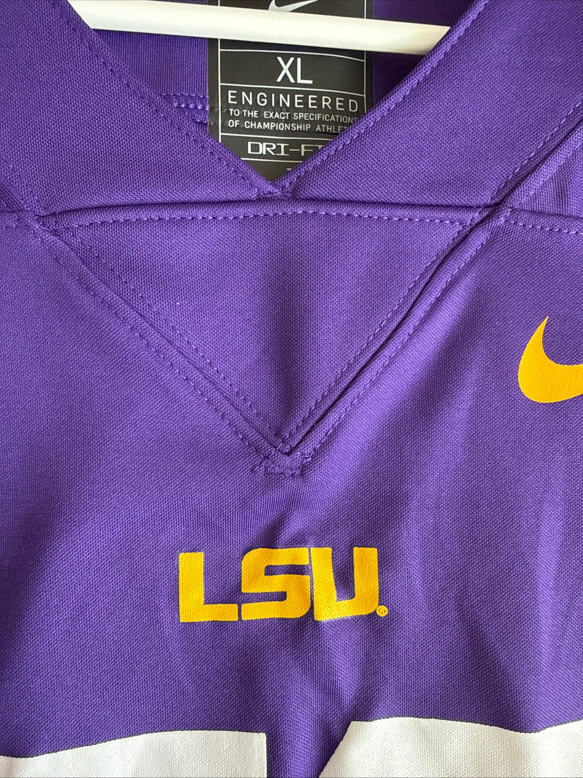 Men’s Nike Caden Durham #29 LSU Tigers NCAA Football Jersey Sz XL - Purple RARE - Kyle’s Football Cards