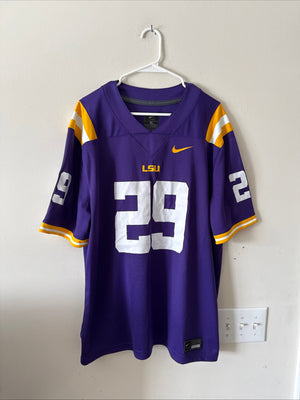 Men’s Nike Caden Durham #29 LSU Tigers NCAA Football Jersey Sz XL - Purple RARE