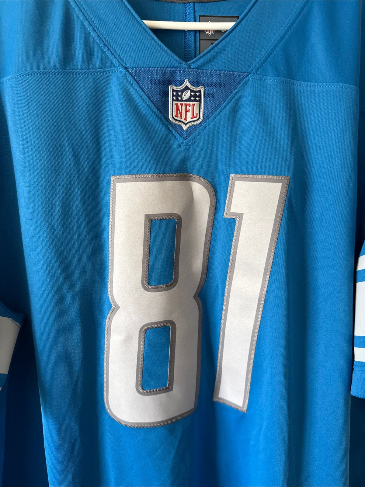 Men's Nike Calvin Johnson #81 Detroit Lions Vapor Lmtd Jersey Sz XL - Blue RARE - Kyle’s Football Cards