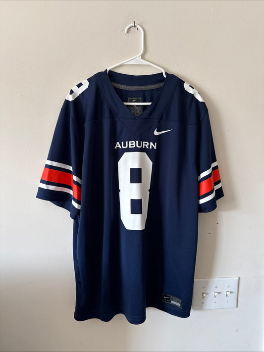 MEN’S NIKE CAM COLEMAN 8 AUBURN TIGERS NCAA FOOTBALL JERSEY SZ XL - BLUE RARE - Kyle’s Football Cards