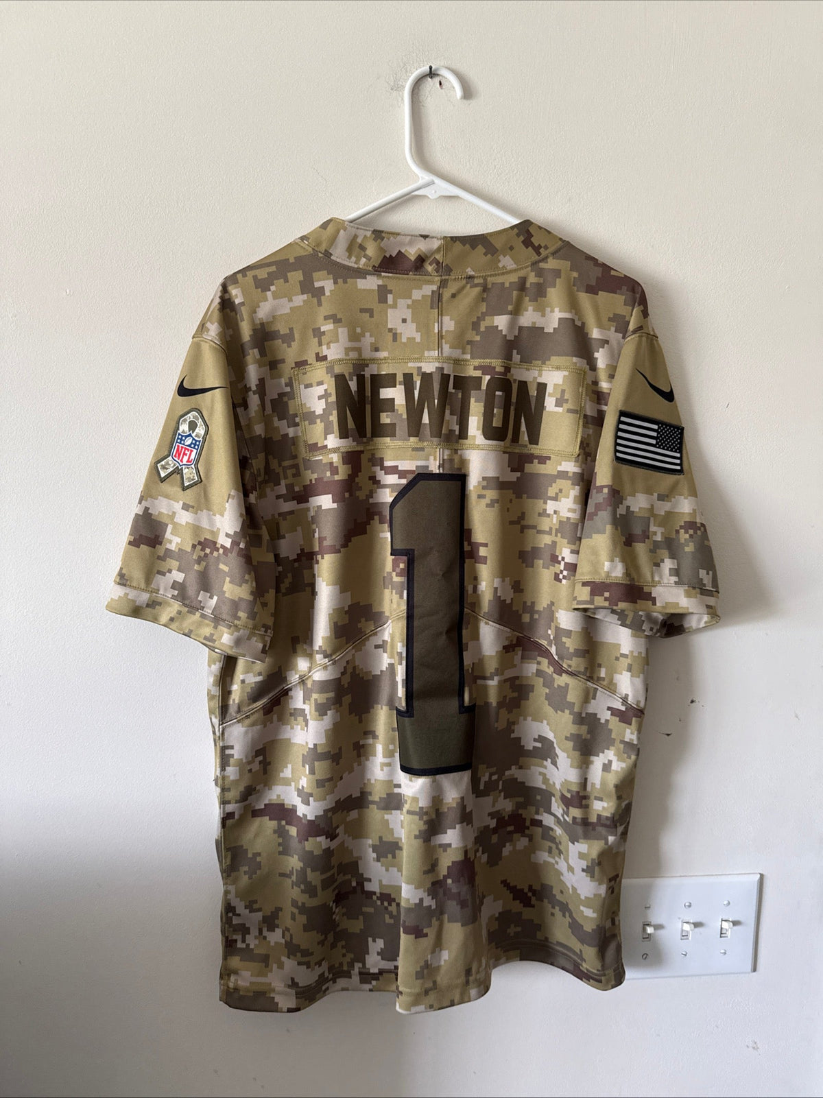 Men's Nike Cam Newton 1 Carolina Panthers Salute to Service Limited Jersey Sz L - Kyle’s Football Cards