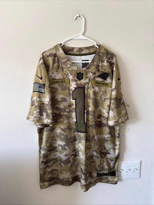 Men's Nike Cam Newton #1 Carolina Panthers Salute to Service Lmtd Jersey Sz XL - Kyle’s Football Cards