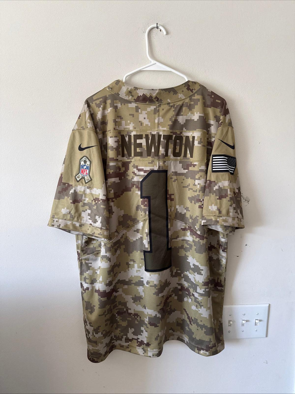 Men's Nike Cam Newton #1 Carolina Panthers Salute to Service Lmtd Jersey Sz XL - Kyle’s Football Cards