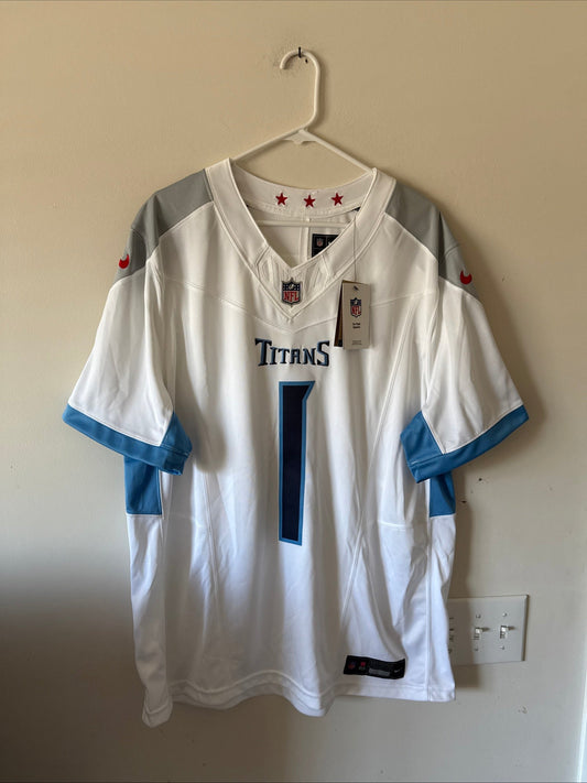 Men’s Nike Cam Ward #1 Tennessee Titans Vapor Lmtd NFL Jersey Sz XL - NWT RARE - Kyle’s Football Cards