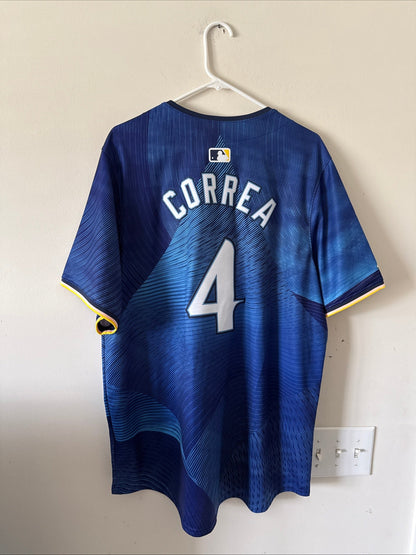 Men’s Nike Carlos Correa 4 Minnesota Twins City Connect MLB Jersey Sz XL - RARE - Kyle’s Football Cards