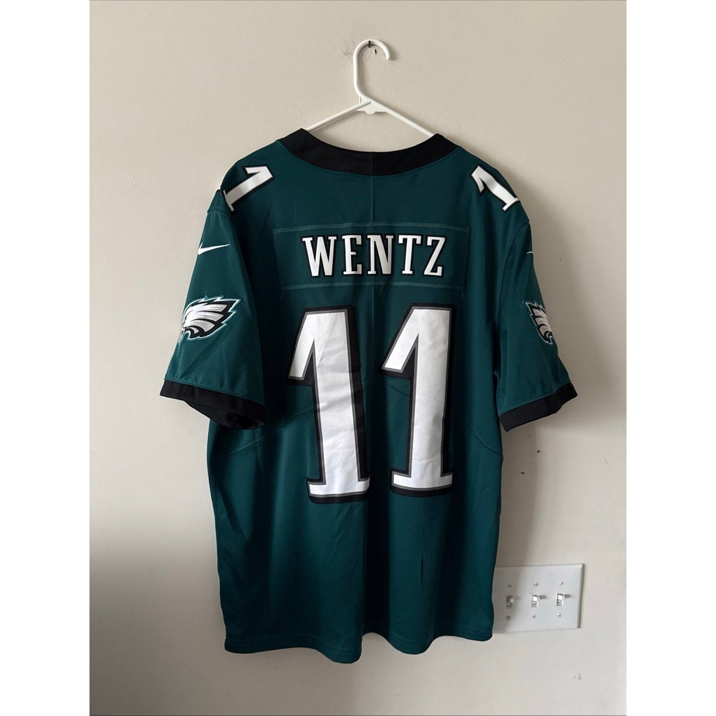 Men’s Nike Carson Wentz 11 Philadelphia Eagles Vapor Limited Jersey Sz XL Green - Kyle’s Football Cards