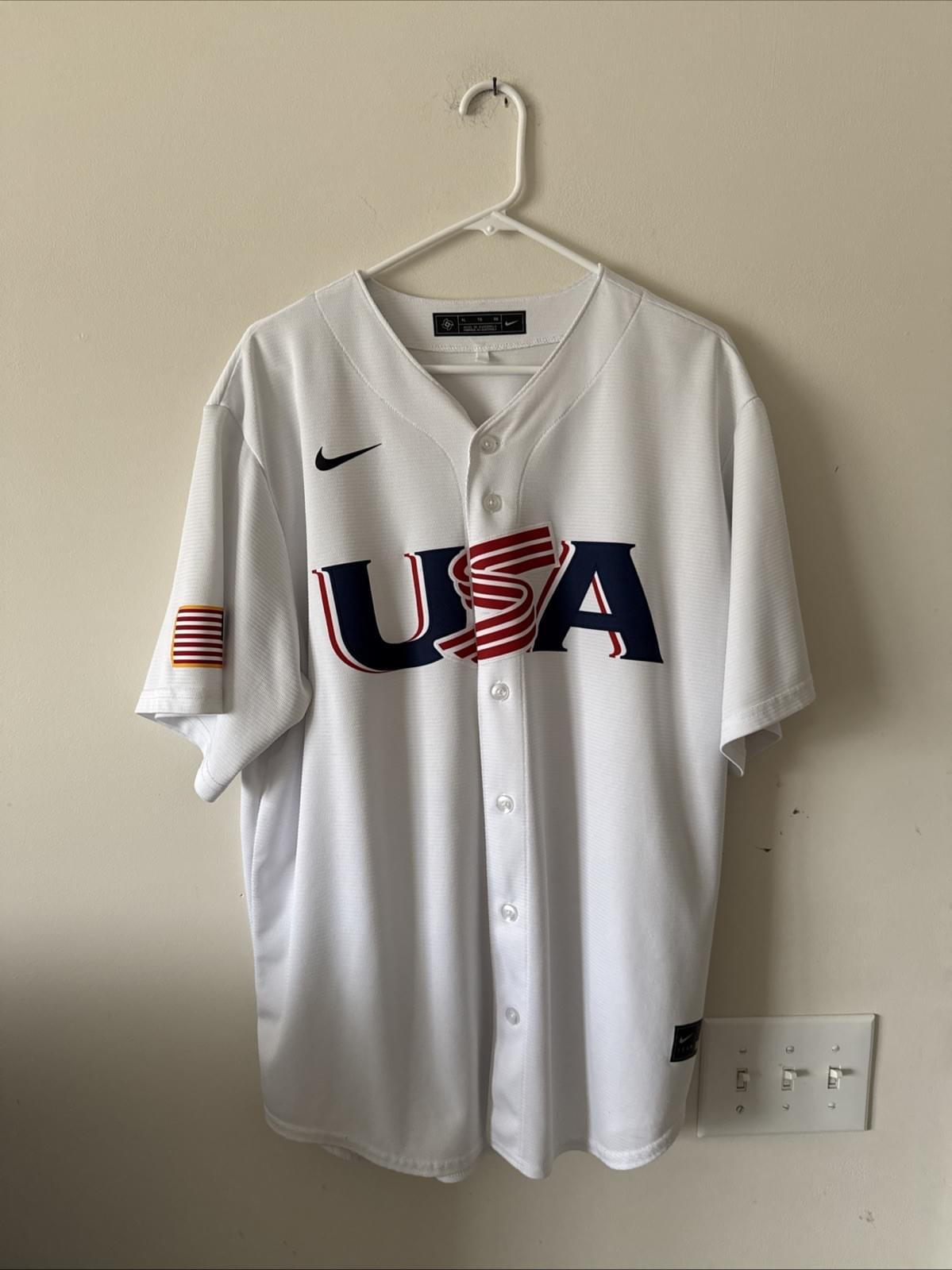 Men’s Nike Cedric Mullins #31 Team USA WBC Home Baseball Jersey Sz XL - RARE - Kyle’s Football Cards
