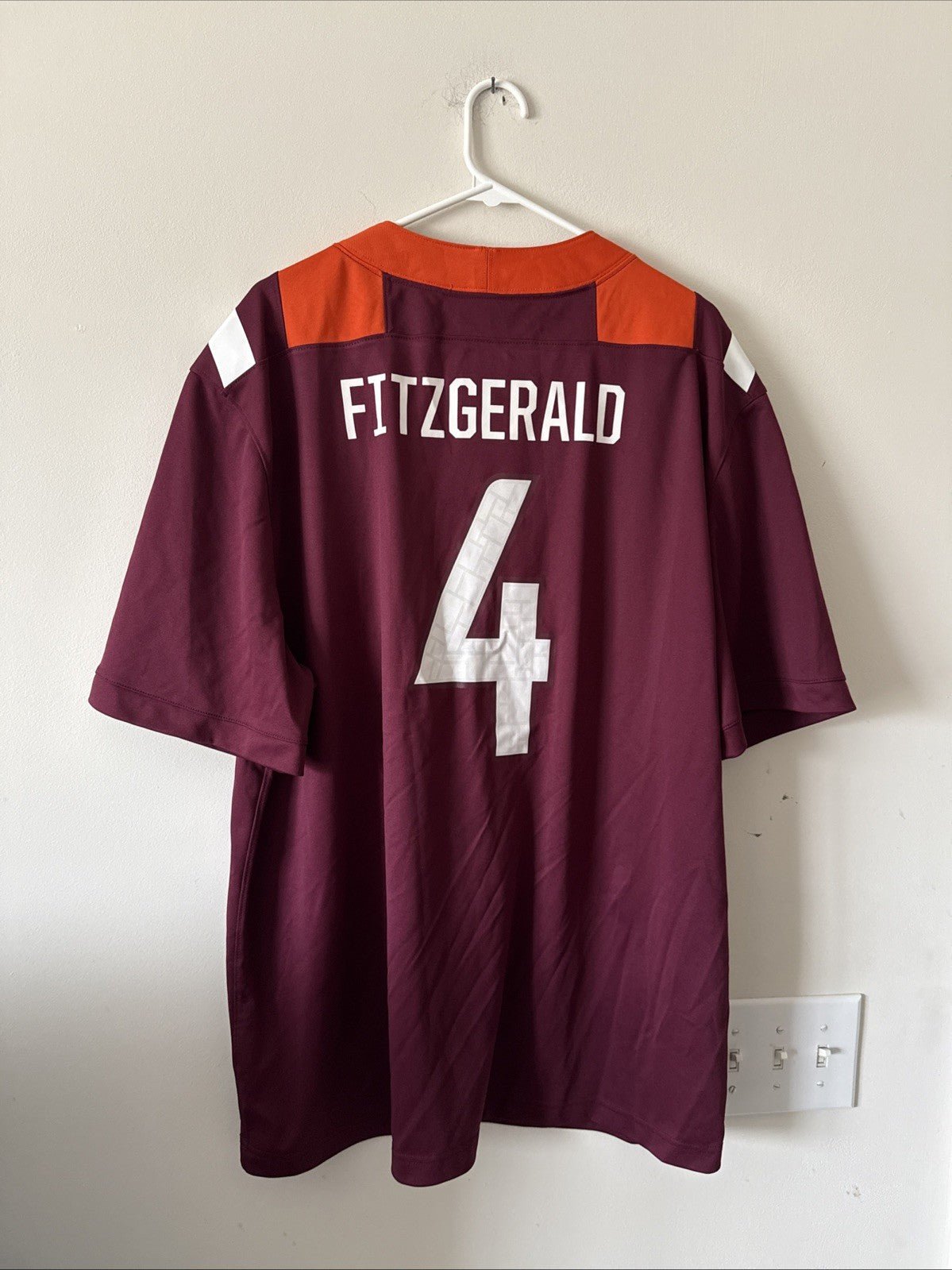 Men’s Nike Chance Fitzgerald 4 Virginia Tech Hokies NCAA Jersey Sz 2XL - RARE - Kyle’s Football Cards