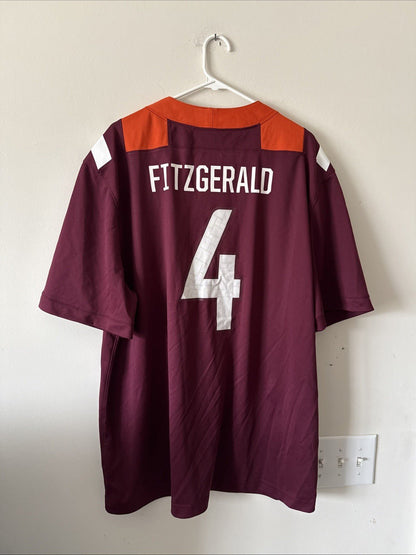 Men’s Nike Chance Fitzgerald 4 Virginia Tech Hokies NCAA Jersey Sz 2XL - RARE - Kyle’s Football Cards