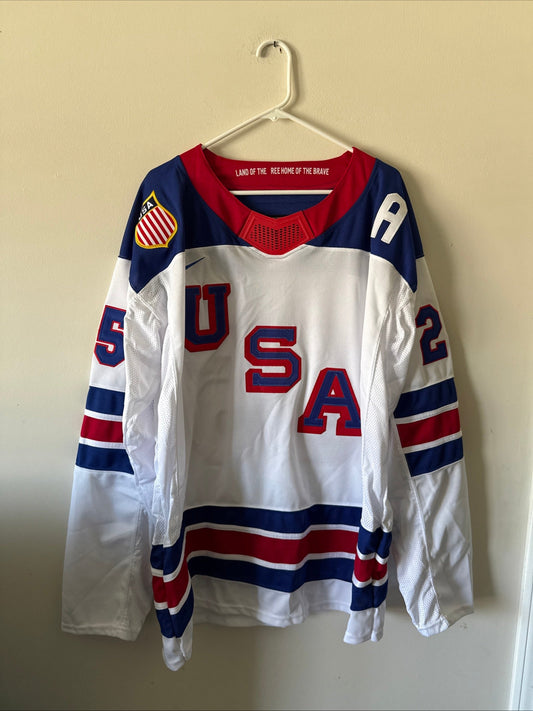 Men's Nike Charlie McAvoy 25 Team USA 2026 Winter Olympics Jersey Sz XL - RARE - Kyle’s Football Cards