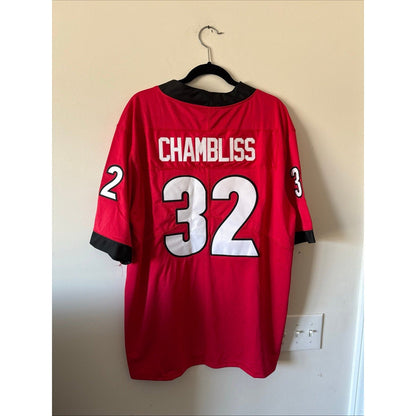 Men’s Nike Chaz Chambliss 32 Georgia Bulldogs Stitched Jersey Sz L - Red RARE - Kyle’s Football Cards