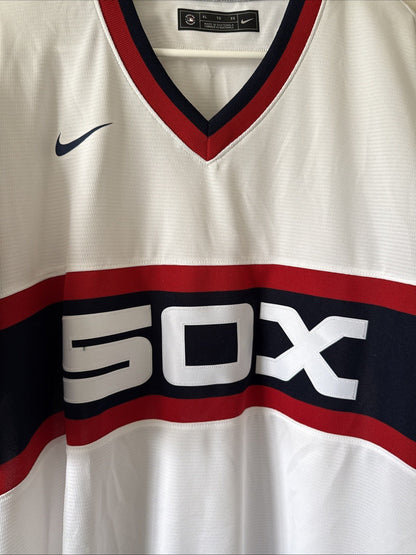 Men’s Nike Chicago White Sox Home Team Retro MLB Jersey Sz XL - White RARE - Kyle’s Football Cards