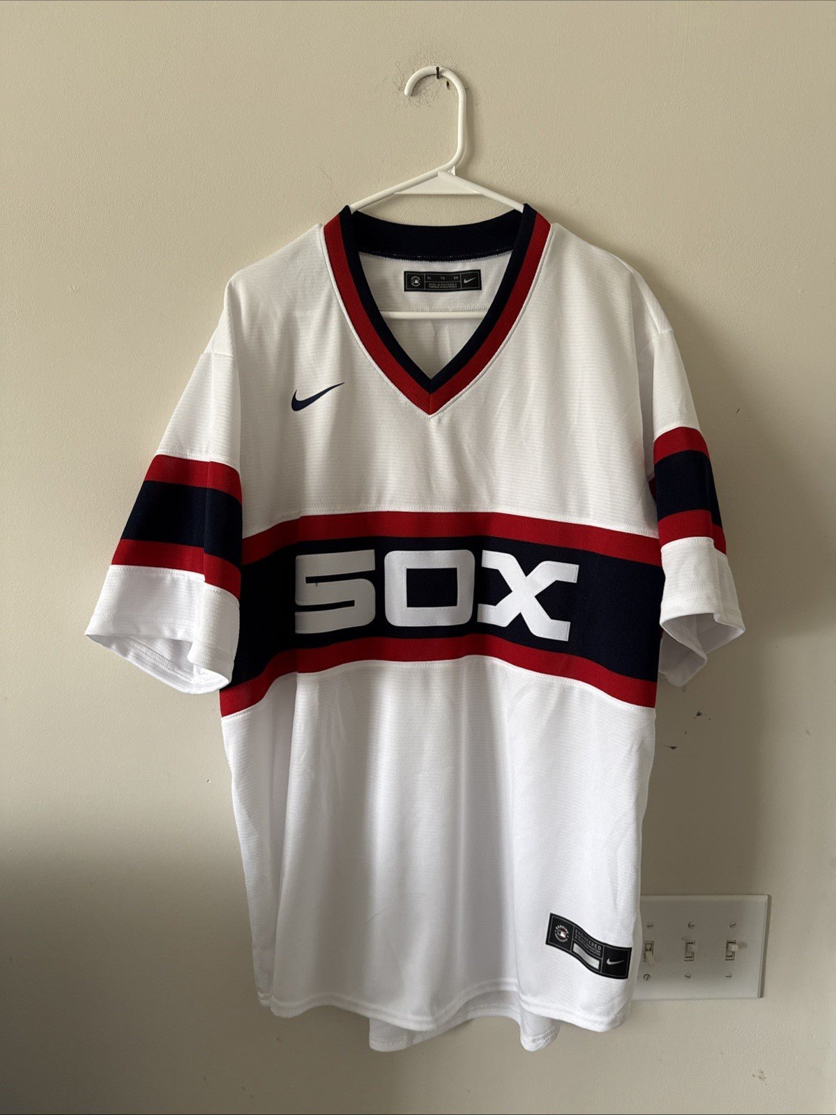Men’s Nike Chicago White Sox Home Team Retro MLB Jersey Sz XL - White RARE - Kyle’s Football Cards