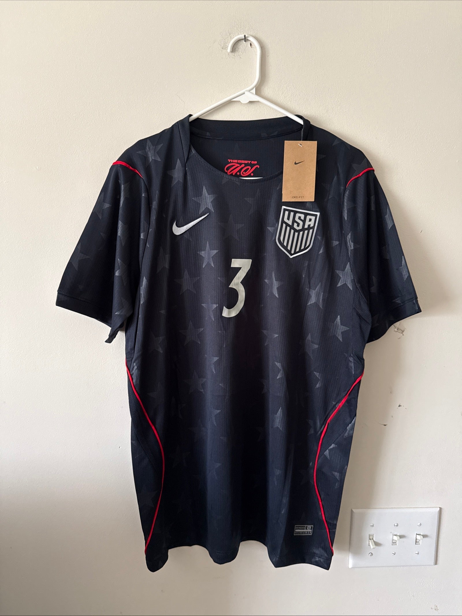 MEN’S NIKE CHRIS RICHARDS 3 USMNT 26/27 WORLD CUP AWAY JERSEY SZ L - RARE - Kyle’s Football Cards