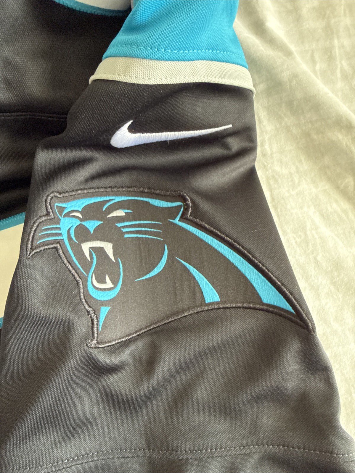 Men’s Nike CHRISTIAN MCCAFFREY 22 Carolina Panthers Vapor Lmtd Jersey Sz S - Kyle’s Football Cards