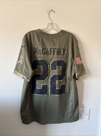 Men’s Nike Christian McCaffrey #22 Panthers Salute To Service Lmtd Jersey Sz L - Kyle’s Football Cards