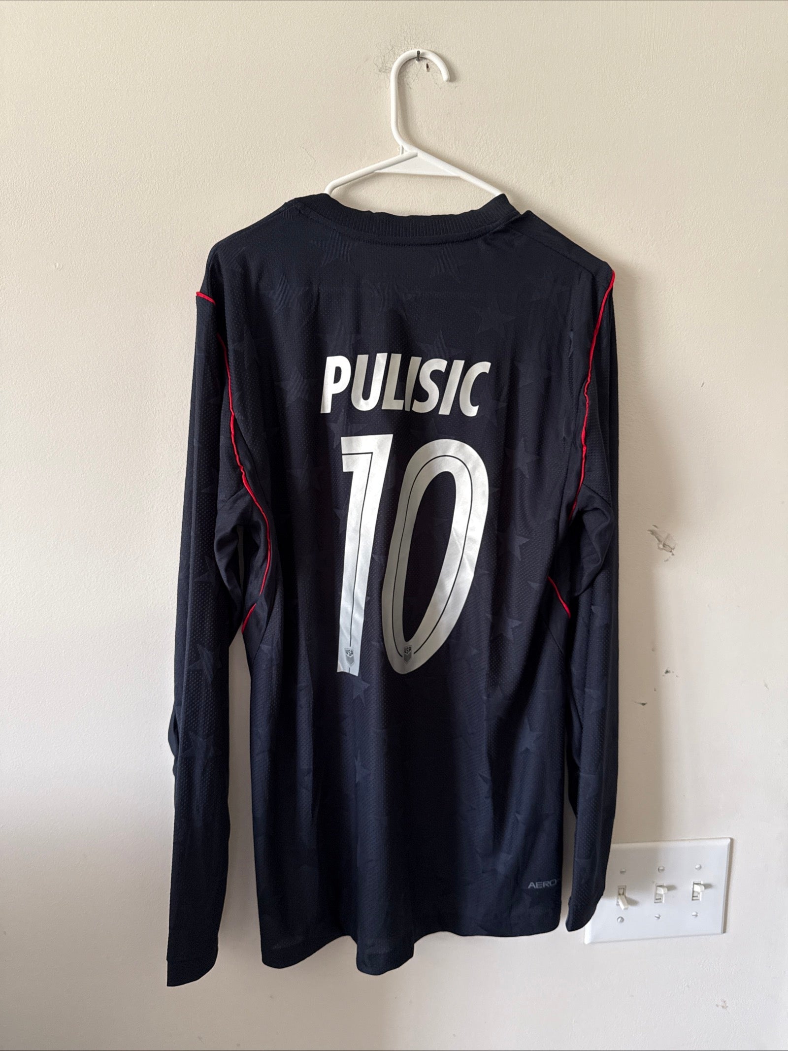 Men’s Nike Christian Pulisic 10 Team USA 2026 Long Sleeve Away Jersey Sz XL NWT - Kyle’s Football Cards