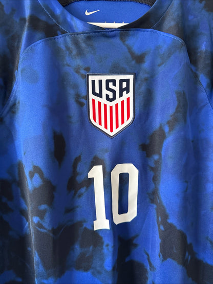 Men’s Nike Christian Pulisic 10 USMNT Soccer 2022 World Cup Jersey Sz L - RARE - Kyle’s Football Cards