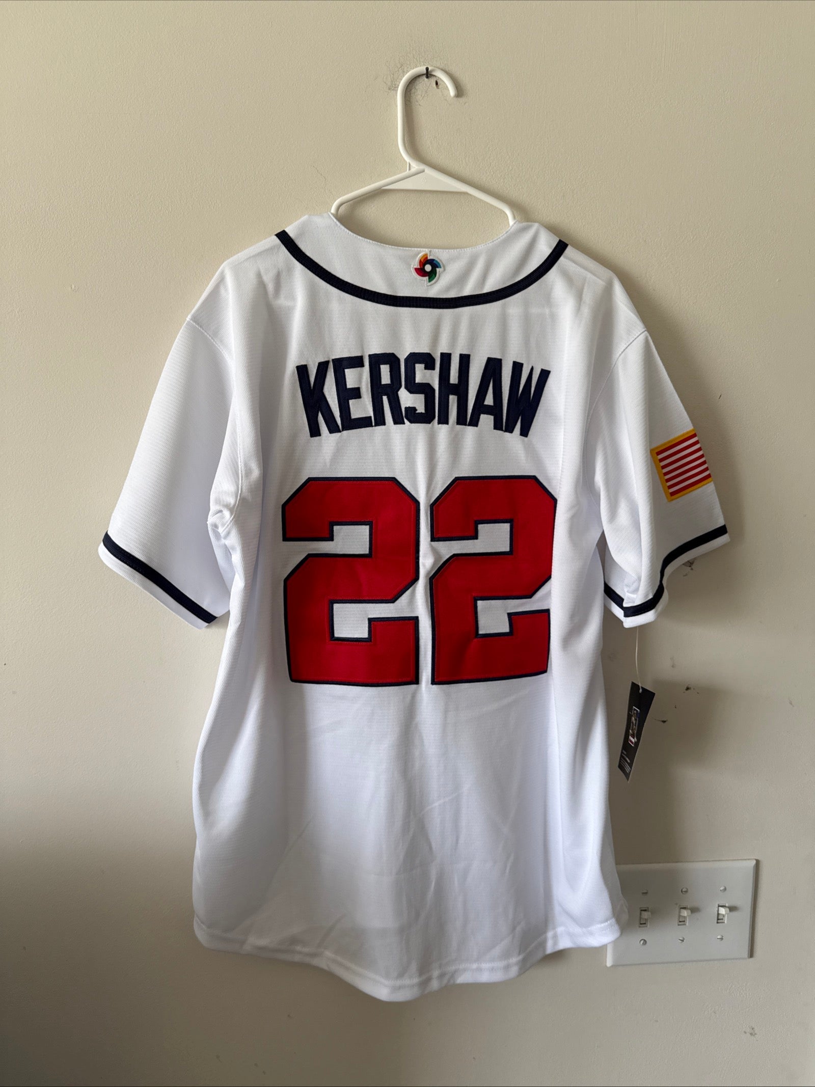 Men’s Nike Clayton Kershaw 22 Team USA World Baseball Classic Jersey Sz L RARE - Kyle’s Football Cards