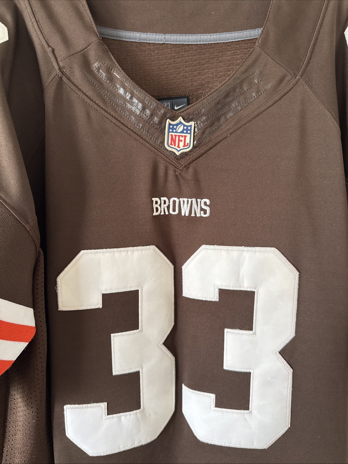 MEN’S NIKE CLEVELAND BROWNS AUTHENTIC DAWG POUND 33 JERSEY SZ 52 - NWOT - Kyle’s Football Cards