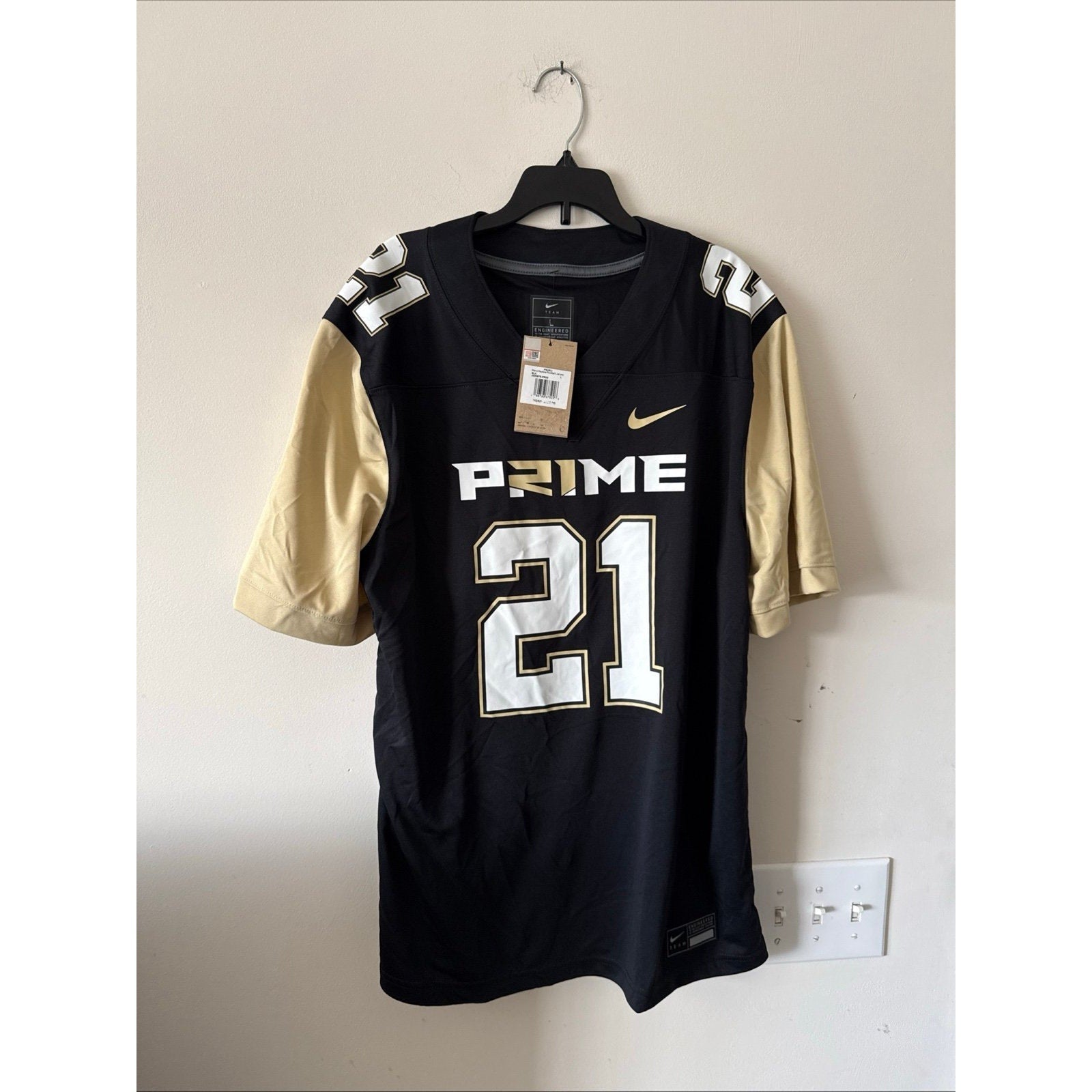 Men’s Nike Coach Prime 21 Deion Sanders 2.0 Dri - Fit Jersey Sz L - Black NWT - Kyle’s Football Cards