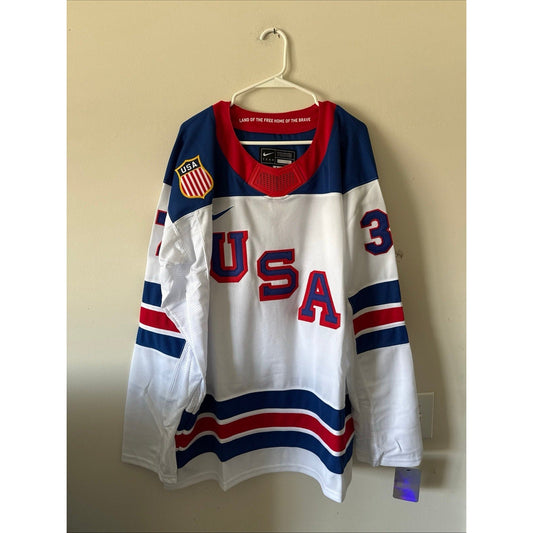 Men’s Nike Connor Hellebuyck 37 Team USA Hockey Jersey 2026 Olympics Sz XL NWT - Kyle’s Football Cards