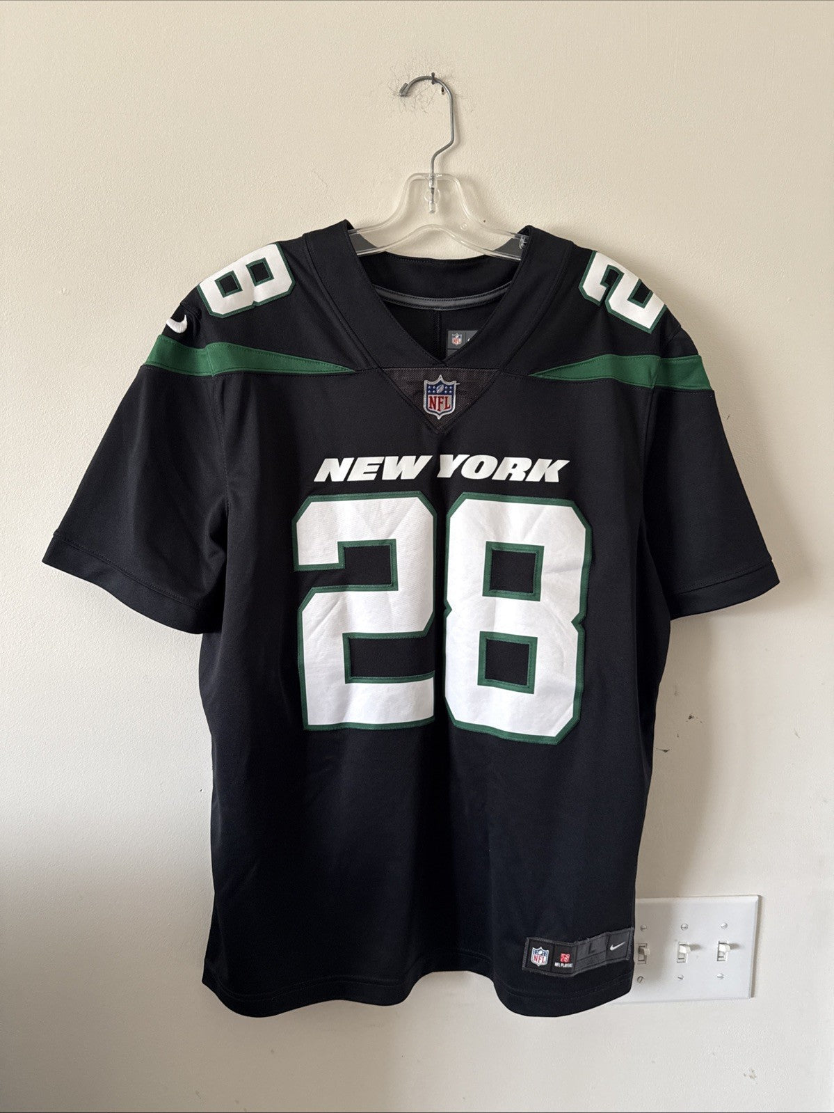 Men's Nike Curtis Martin 28 New York Jets Vapor Limited Jersey Sz L Black RARE - Kyle’s Football Cards