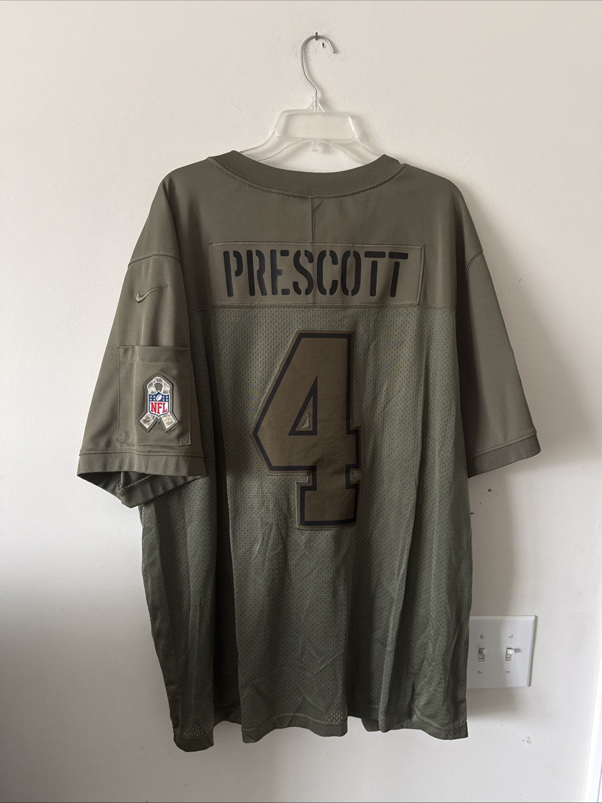 Men’s Nike Dak Precott 4 Dallas Cowboys 2019 Salute To Service Jersey Sz 3XL - Kyle’s Football Cards