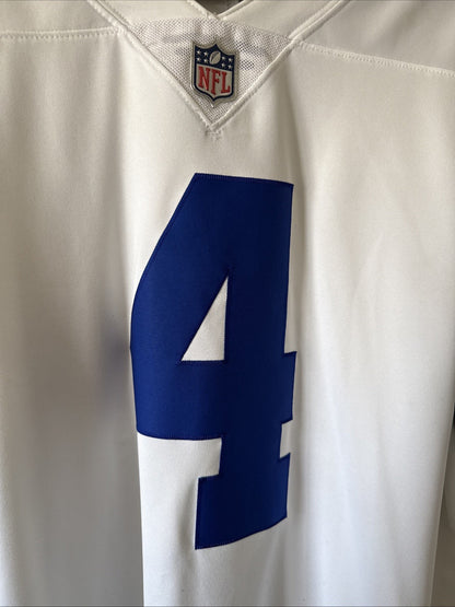Men’s Nike Dak Prescott 4 Dallas Cowboys VAPOR LIMITED NFL Jersey Sz XL - White - Kyle’s Football Cards