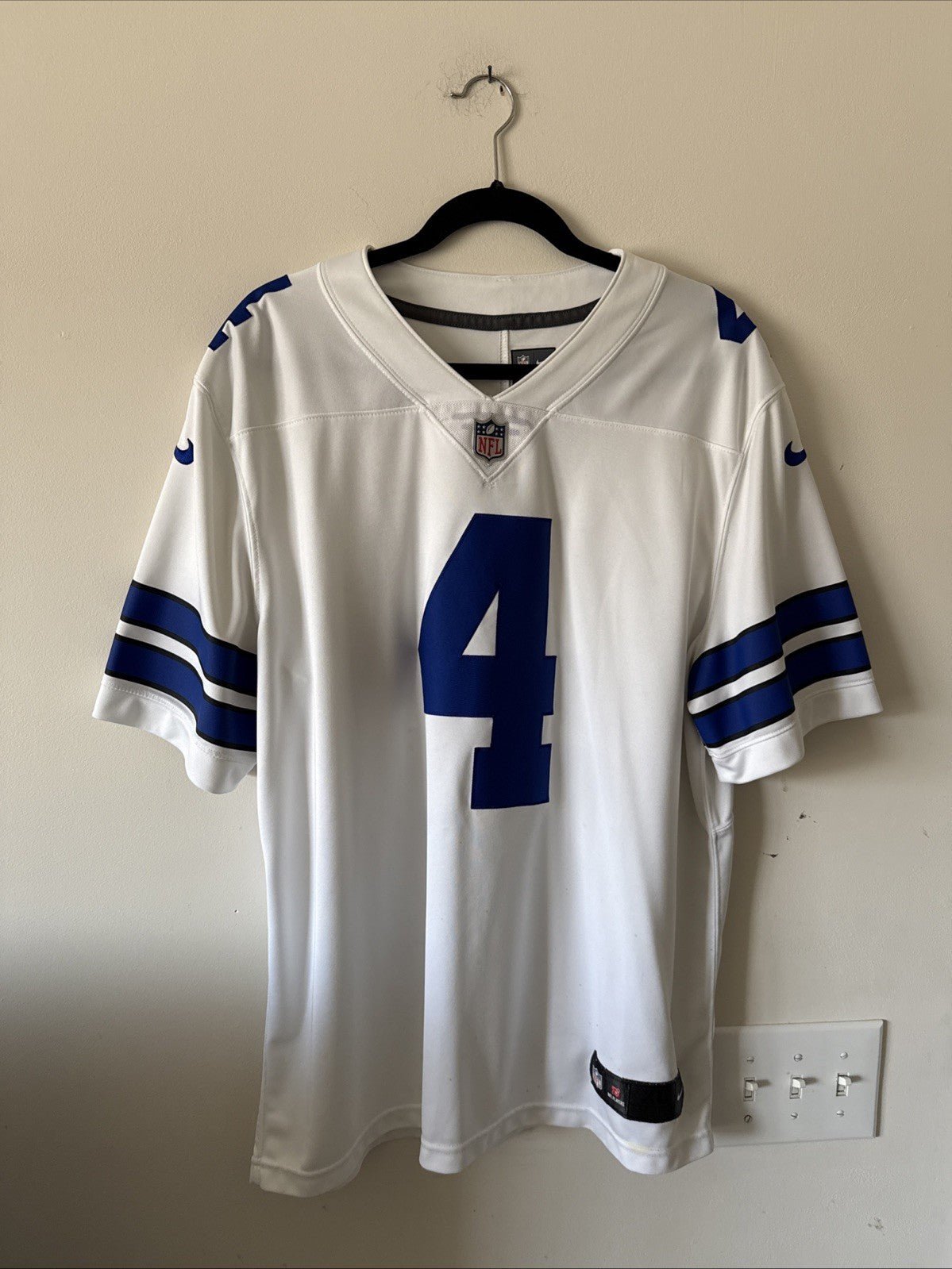 Men’s Nike Dak Prescott 4 Dallas Cowboys VAPOR LIMITED NFL Jersey Sz XL - White - Kyle’s Football Cards