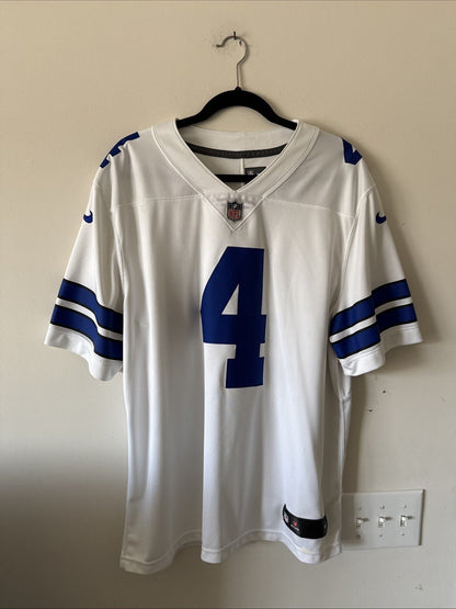 Men’s Nike Dak Prescott 4 Dallas Cowboys VAPOR LIMITED NFL Jersey Sz XL - White - Kyle’s Football Cards