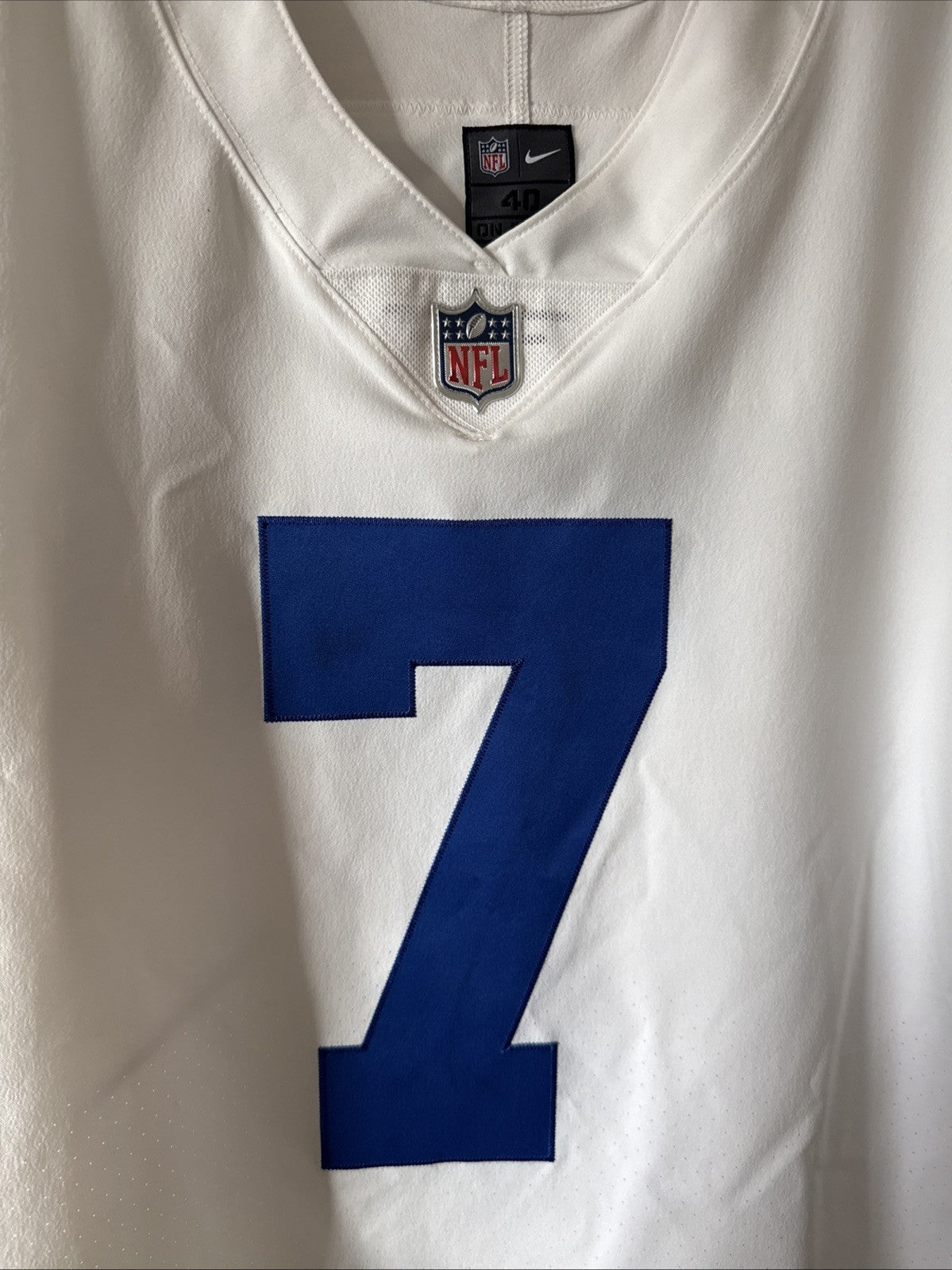 Men’s Nike Dallas Cowboys Trevon Diggs #7 Jersey Vapor Elite Sz 40 - White RARE - Kyle’s Football Cards