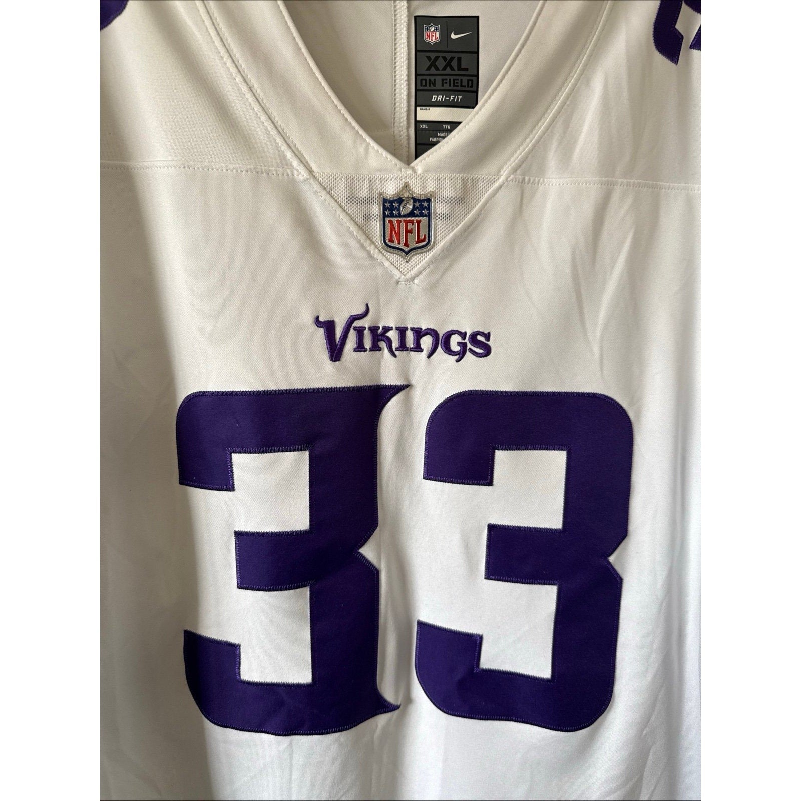 Men’s Nike DALVIN COOK 33 MINNESOTA VIKINGS Vapor Limited Jersey Sz 2XL White - Kyle’s Football Cards