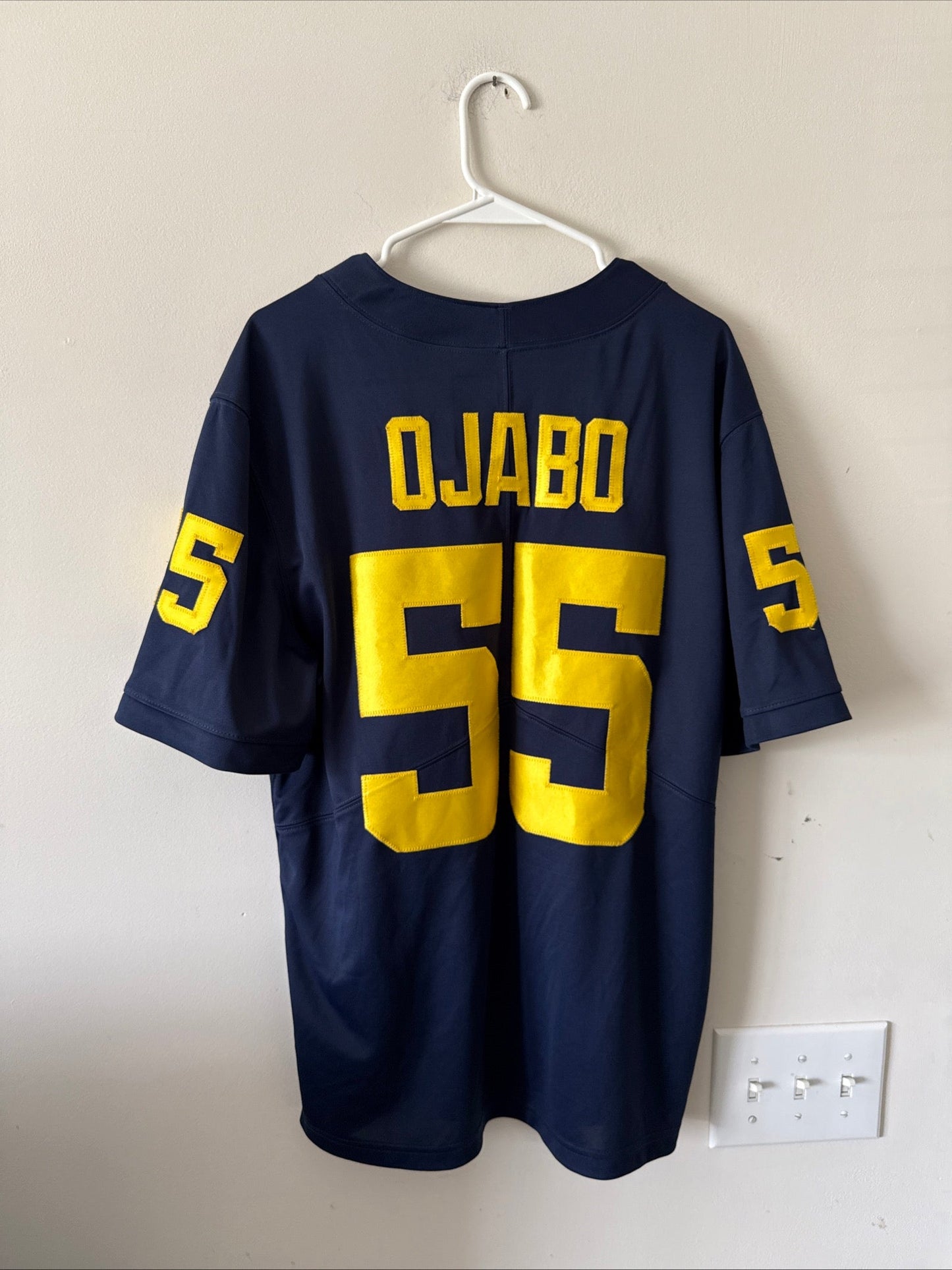MEN'S NIKE DAVID OJABO 55 MICHIGAN WOLVERINES NCAA ALUMNI JERSEY SZ L - RARE - Kyle’s Football Cards