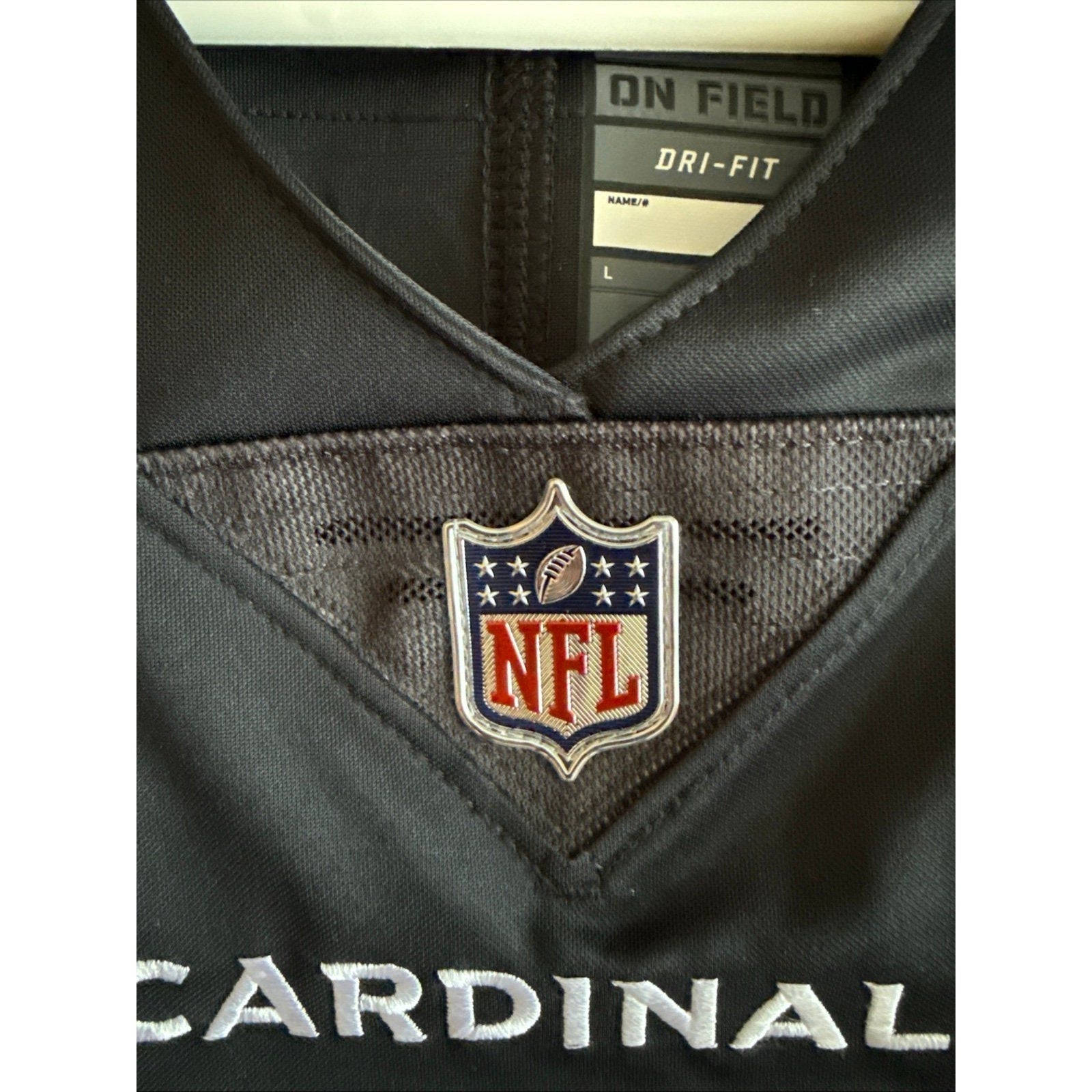 Men’s Nike DeAndre Hopkins 10 Arizona Cardinals Vapor Limited Jersey Sz L Black - Kyle’s Football Cards