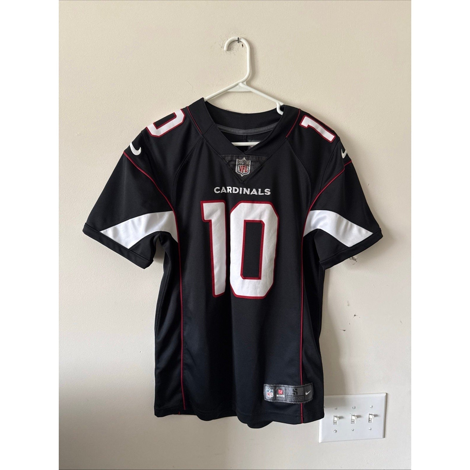 Men’s Nike DeAndre Hopkins 10 Arizona Cardinals Vapor Limited Jersey Sz S Black - Kyle’s Football Cards