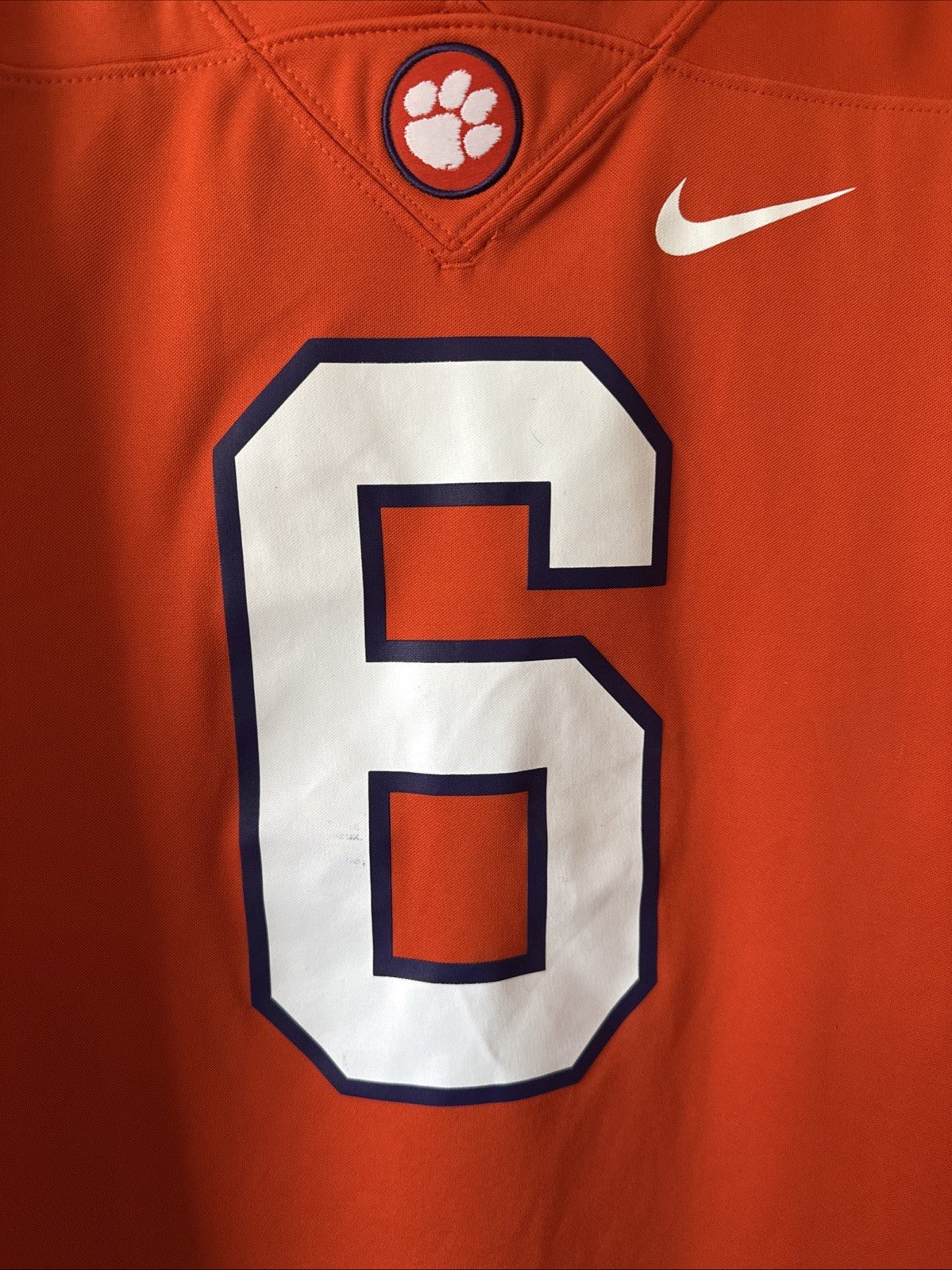 Men’s Nike DeAndre Hopkins 6 Clemson Tigers Football Jersey Sz L - Orange RARE - Kyle’s Football Cards