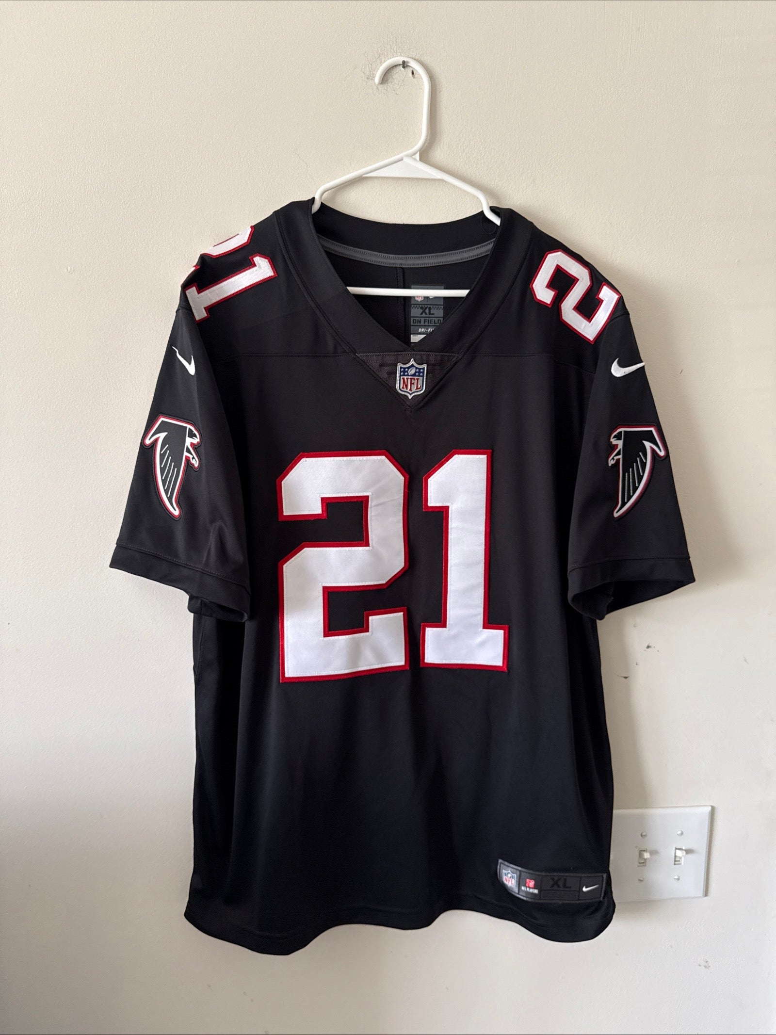 Men's Nike Deion Sanders 21 Atlanta Falcons Alt Vapor Lmtd Jersey Sz XL - RARE - Kyle’s Football Cards
