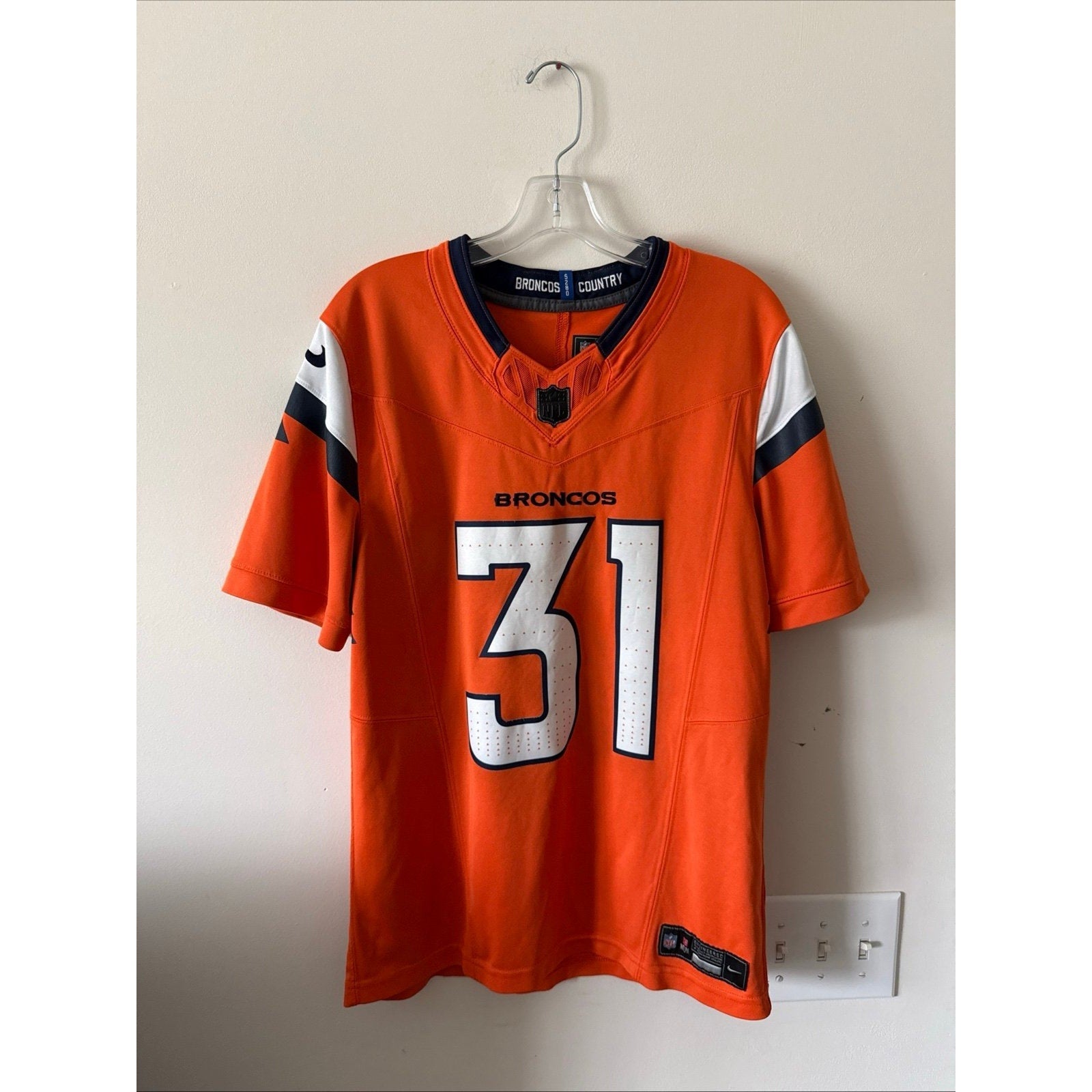 Men’s Nike Denver Broncos Justin Simmons 31 Vapor F.U.S.E. Jersey Sz S - Kyle’s Football Cards